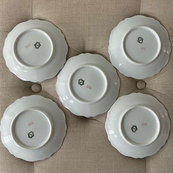 O & E. G. Royal Austria 1 “American Beauty” Floral 24K Gold Trim Plate - Picture 8 of 12